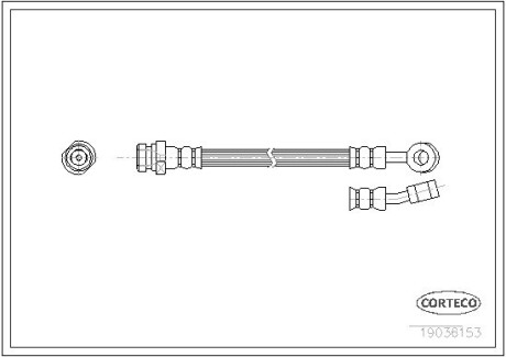 Тормозной шланг CORTECO 19036153 (фото 1)