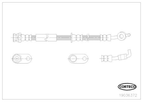 Тормозной шланг CORTECO 19036372