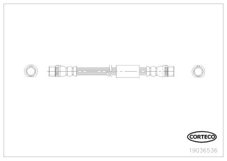 Тормозной шланг CORTECO 19036536