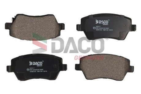 Колодки гальмівні дискові пер. DACO 325217 (фото 1)