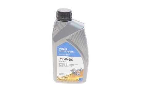Трансмиссионное масло Gear Oil 5/4 GL-5 75W-90 полусинтетическое 1 л DELPHI 25067150 (фото 1)