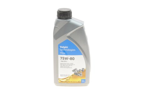 Трансмиссионное масло Gear Oil 5 GL-5 75W-80 полусинтетическое 1 л DELPHI 28344397 (фото 1)