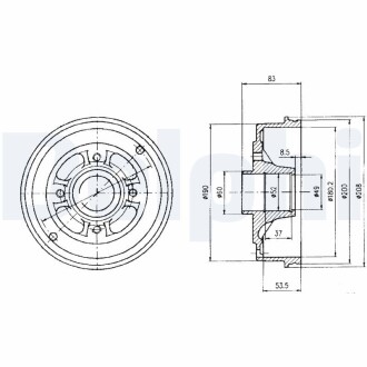 Тормозной барабан DELPHI BF426