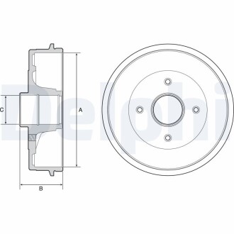 Гальмівний барабан DELPHI BFR538