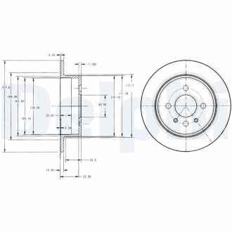 Тормозной диск DELPHI BG2202