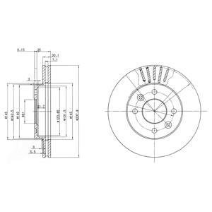 Тормозной диск DELPHI BG2282C