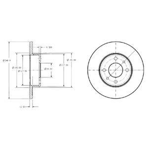 Тормозной диск DELPHI BG2313