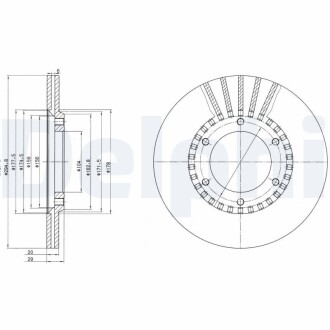 Тормозной диск DELPHI BG2365