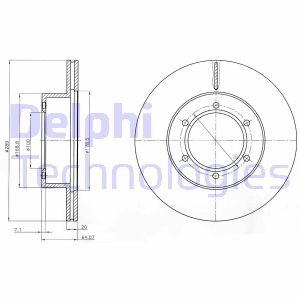 Тормозной диск DELPHI BG2495