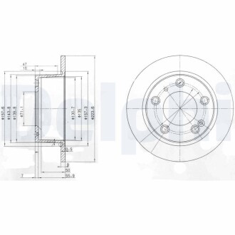 Тормозной диск DELPHI BG2528