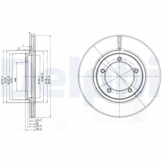 Тормозной диск DELPHI BG2534