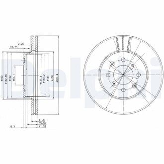 Тормозной диск DELPHI BG2615