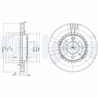 Тормозной диск DELPHI BG2619 (фото 1)