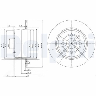 Тормозной диск DELPHI BG2637