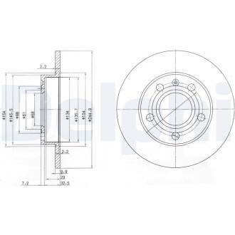 Гальмівний диск DELPHI BG2753C