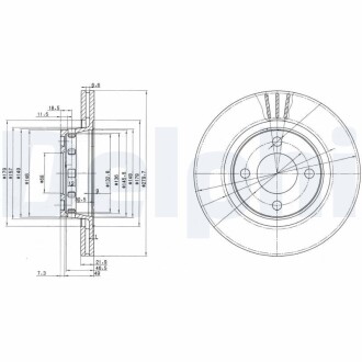 Тормозной диск DELPHI BG2784