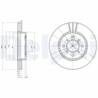 Тормозной диск DELPHI BG2814