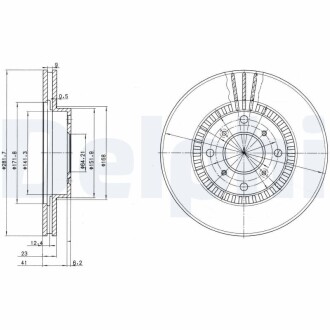 Тормозной диск DELPHI BG2815