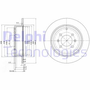 Тормозной диск DELPHI BG2873