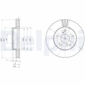 Тормозной диск DELPHI BG2906