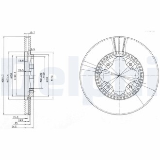 Тормозной диск DELPHI BG3063