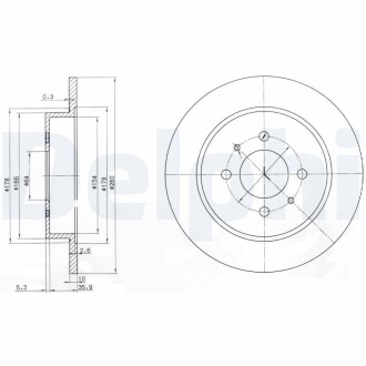 Тормозной диск DELPHI BG3102