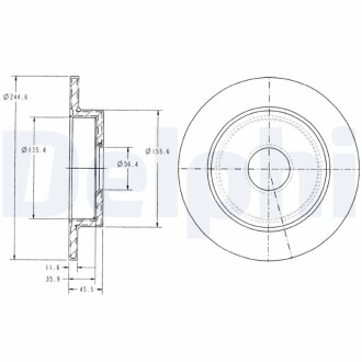 Тормозной диск DELPHI BG3131 (фото 1)