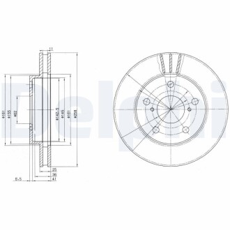 Тормозной диск DELPHI BG3355