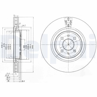 Тормозной диск DELPHI BG3387