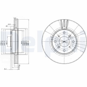 Тормозной диск DELPHI BG3516