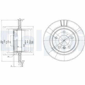 Гальмівний диск DELPHI BG3530C