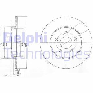 Тормозной диск DELPHI BG3663C