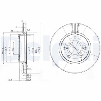 Тормозной диск DELPHI BG3721