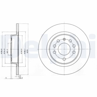 Тормозной диск DELPHI BG3731C