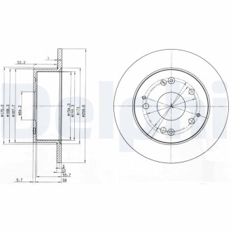 Тормозной диск DELPHI BG3745