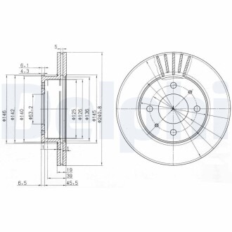 Тормозной диск DELPHI BG3749