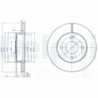 Тормозной диск DELPHI BG3763