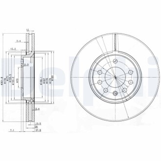 Тормозной диск DELPHI BG3772C