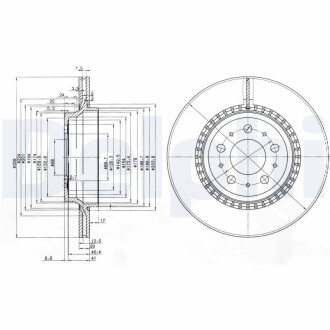 Тормозной диск DELPHI BG3782C