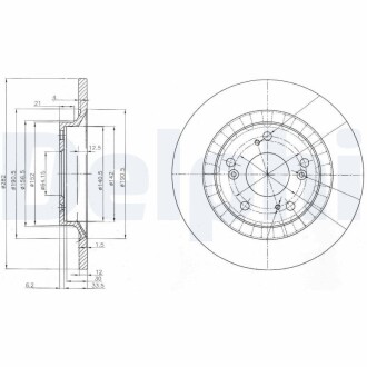 Тормозной диск DELPHI BG3795