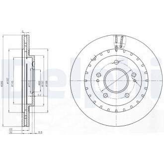 Тормозной диск DELPHI BG3814