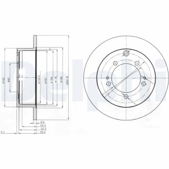 Тормозной диск DELPHI BG3815