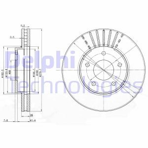 Тормозной диск DELPHI BG3816