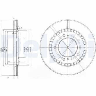 Тормозной диск DELPHI BG3821