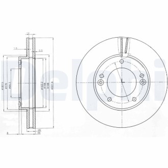 Тормозной диск DELPHI BG3858