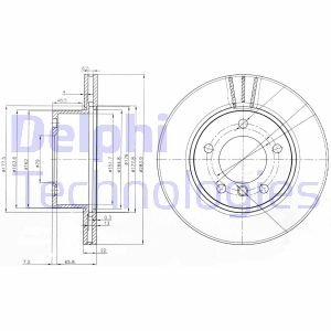 Тормозной диск DELPHI BG3899C (фото 1)