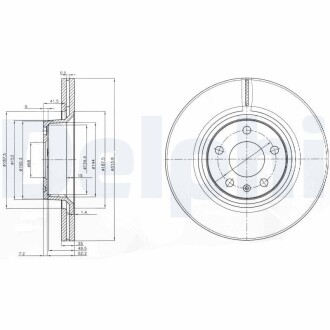 Тормозной диск DELPHI BG3942