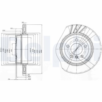 Тормозной диск DELPHI BG3943