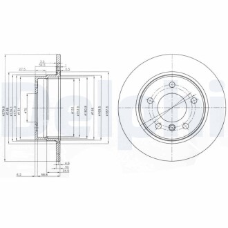 Тормозной диск DELPHI BG3948C