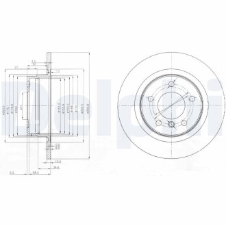 Тормозной диск DELPHI BG3960